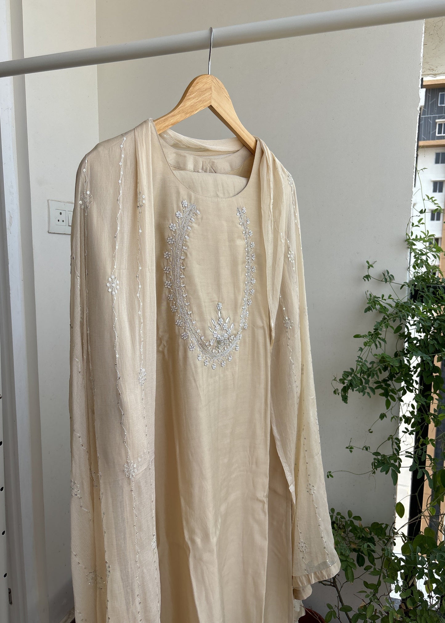 Beige colored Suit Set