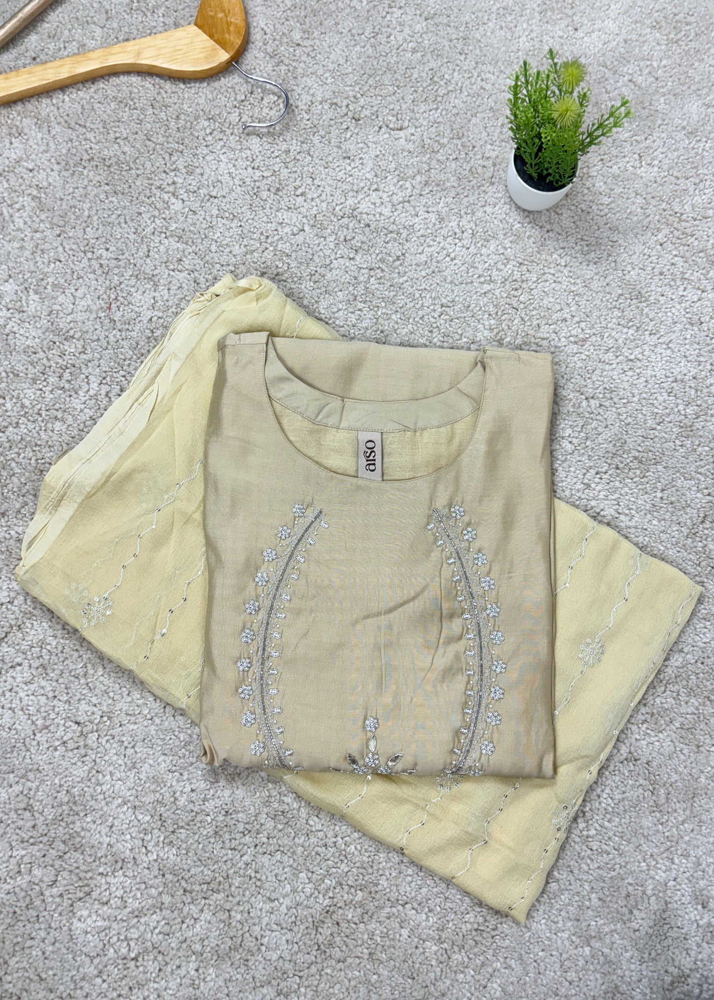Beige colored Suit Set