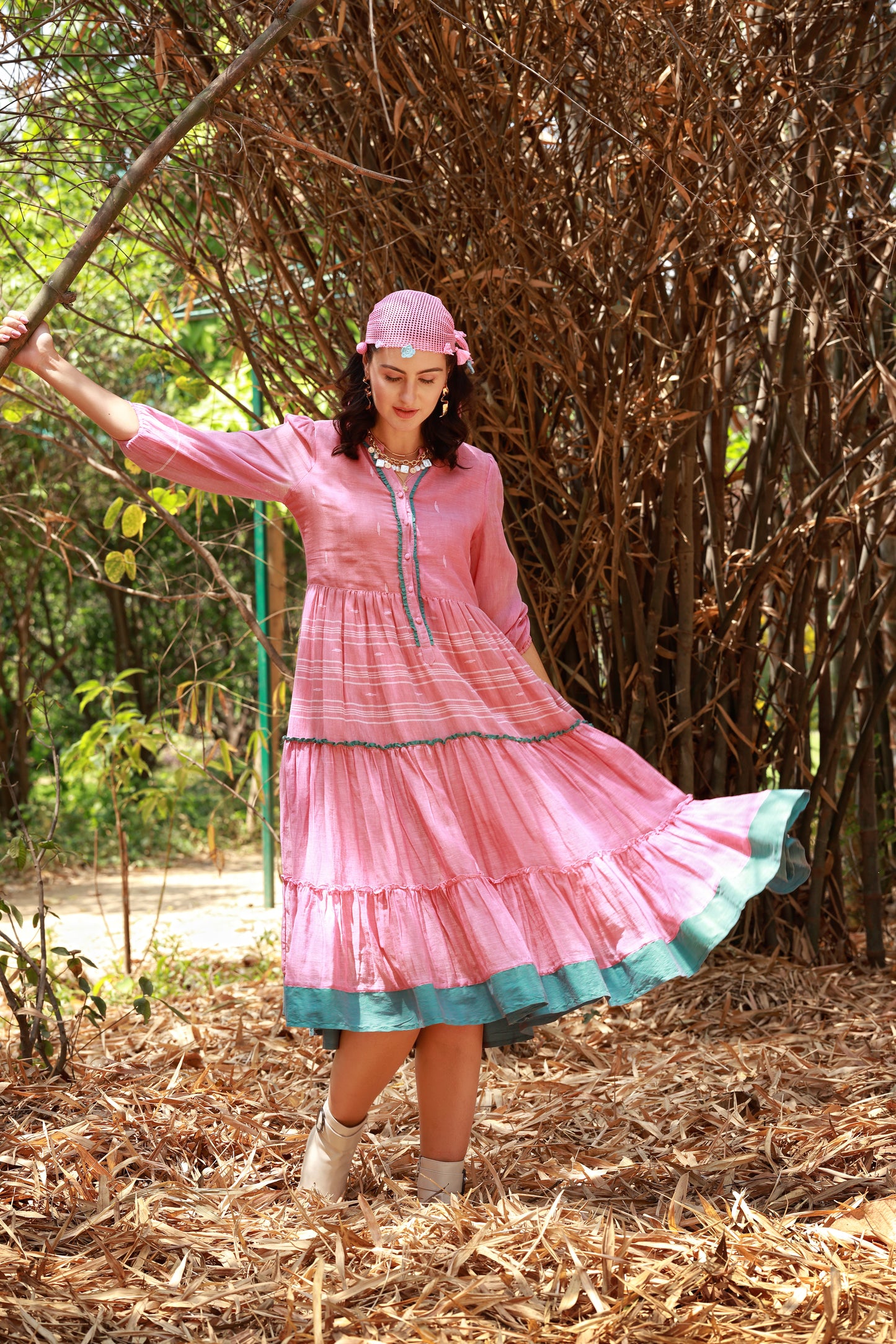 Light Pink Flared Dress