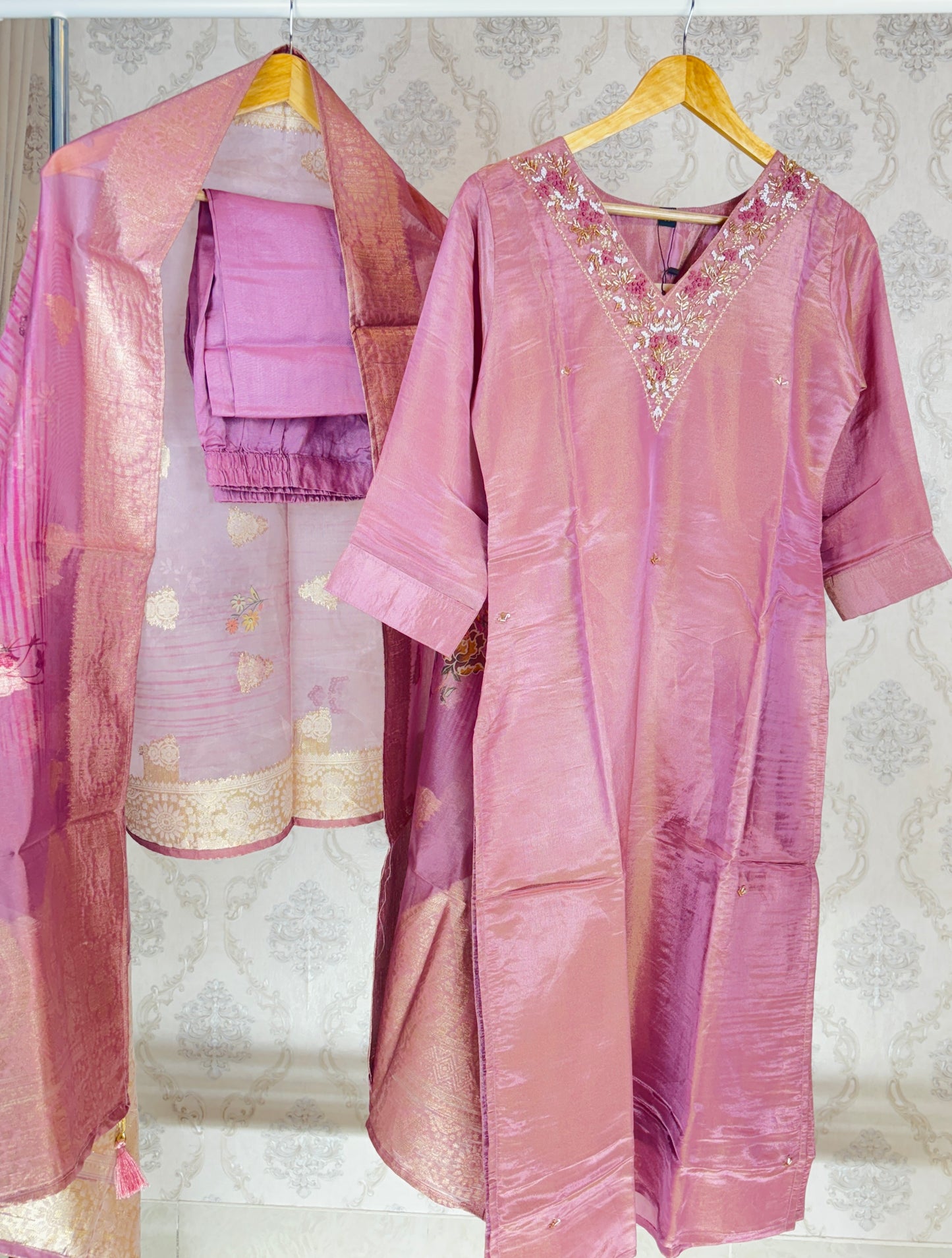 Purple shimmer suit set